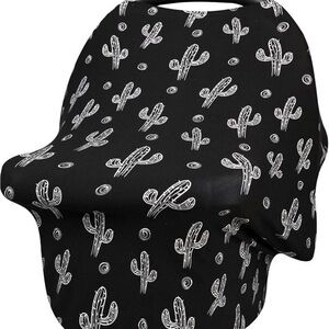 Cactus Print Black Car Seat Cover